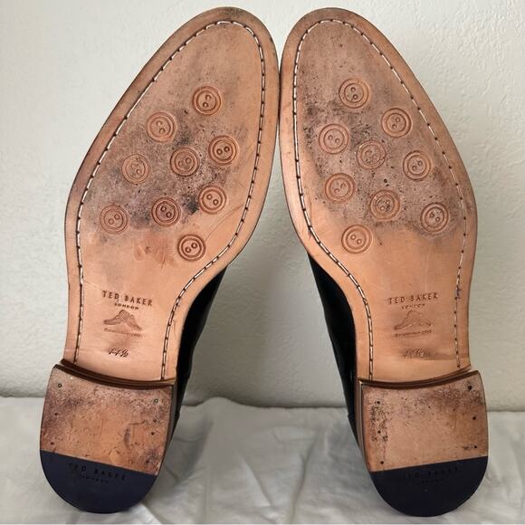 Ted Baker Camroon 4 Chelsea Boot Black Navy Paisley Purple US 11.5 - Picture 9 of 12